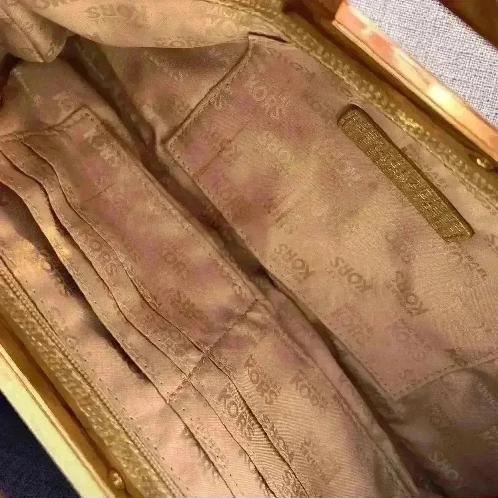 Michael Kors Gold Clutch Hand Bag